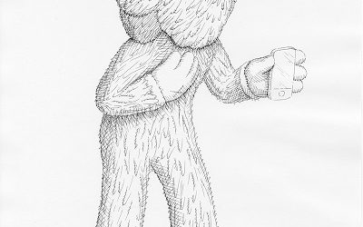 installazione site-specific per il cortile di Palazzo Strozzi realizzata da KAWS