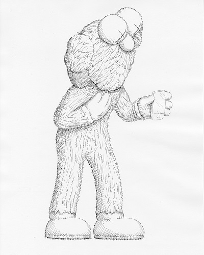 installazione site-specific per il cortile di Palazzo Strozzi realizzata da KAWS