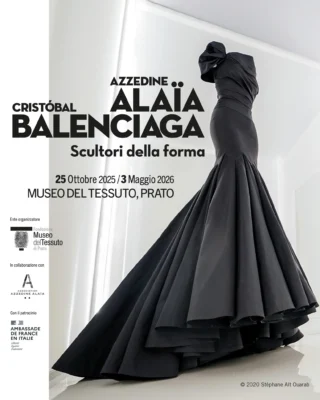 Al Museo del Tessuto di Prato la mostra sui due maggiori couturier del 900 Azzedine Alaia e Cristobal  Balenciaga